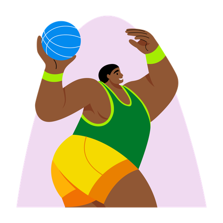 Olympic Throwing Ball  Illustration