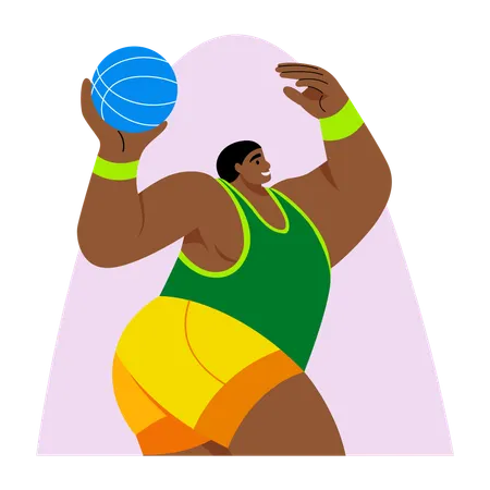 Olympic Throwing Ball  Illustration
