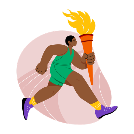 Olympic Torch Bearer  Illustration