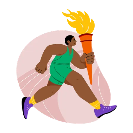 Olympic Torch Bearer  Illustration