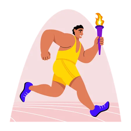 Olympic Torch Race  Illustration
