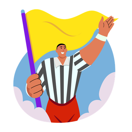Olympic Waving Flag  Illustration