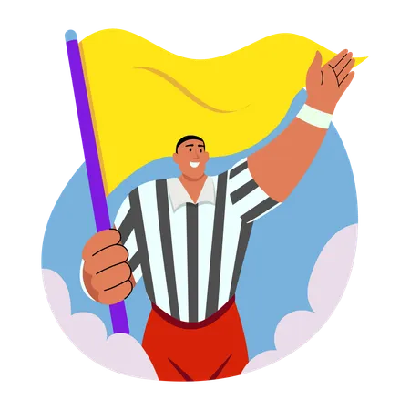 Olympic Waving Flag  Illustration