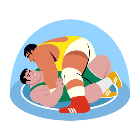 Olympic Wrestlers  Illustration