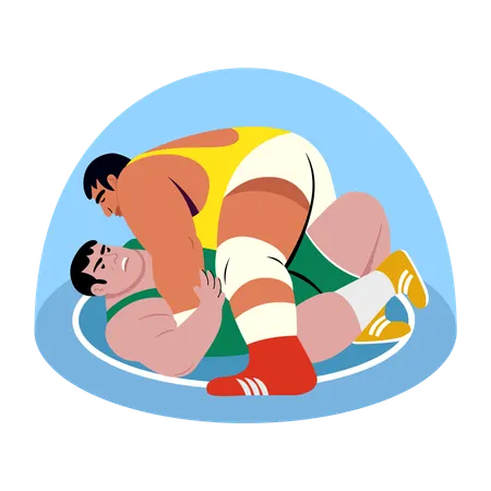 Olympic Wrestlers  Illustration