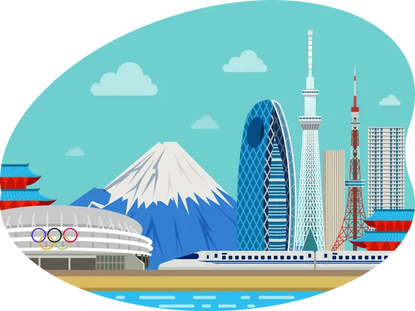 Olympischer Austragungsort  Illustration