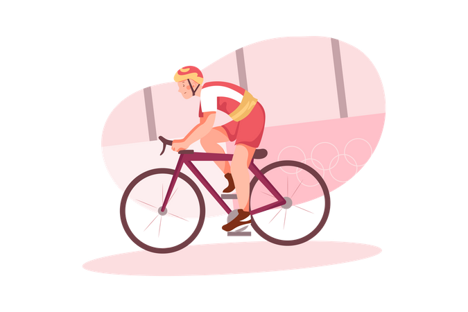 Olympisches Radrennen  Illustration