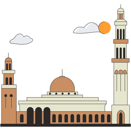 Omã - Grande Mesquita do Sultão Qaboos  Ilustração