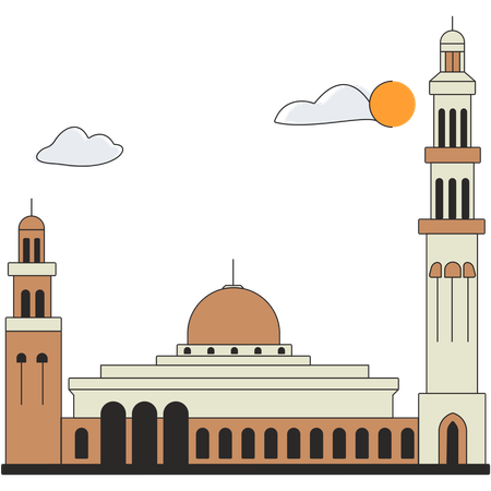 Oman - Sultan Qaboos Grand Mosque  Illustration