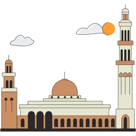 Oman - Sultan Qaboos Grand Mosque  Illustration