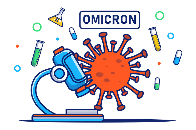 Omicron Research Illustration