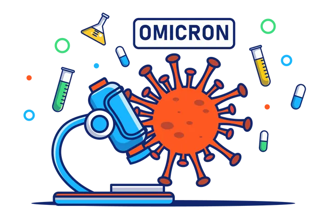 Omicron Research  Illustration