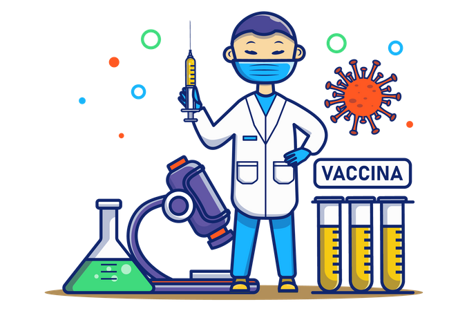 Omicron Vaccination  Illustration