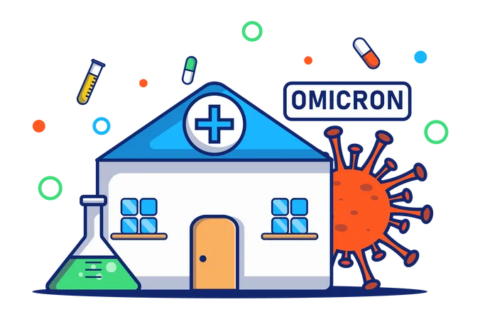 Omikron-Gesundheitszentrum  Illustration