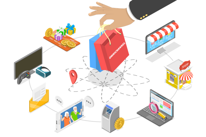 Omnichannel Communication  Illustration