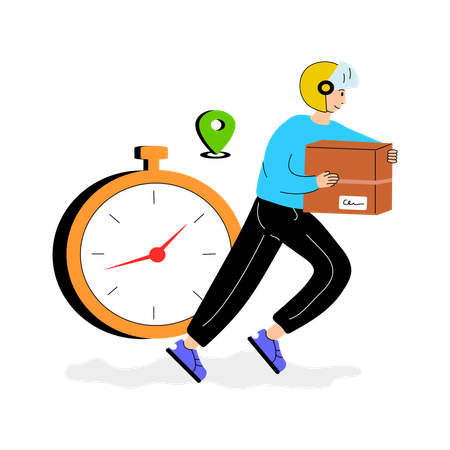 On Time Delivery  Illustration