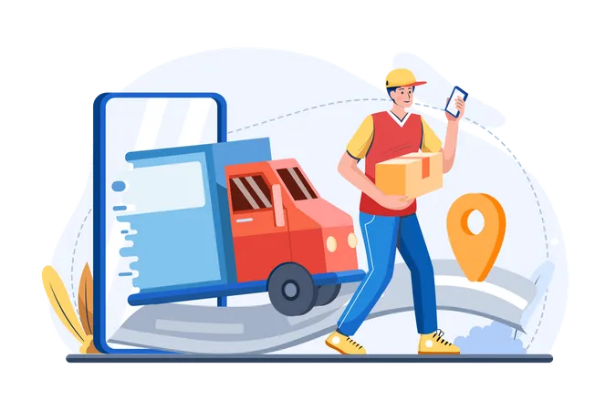 On time delivery  Illustration