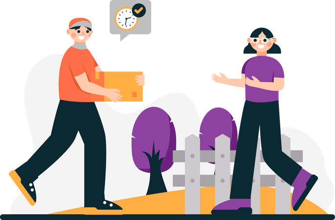 On time delivery of goods  Illustration