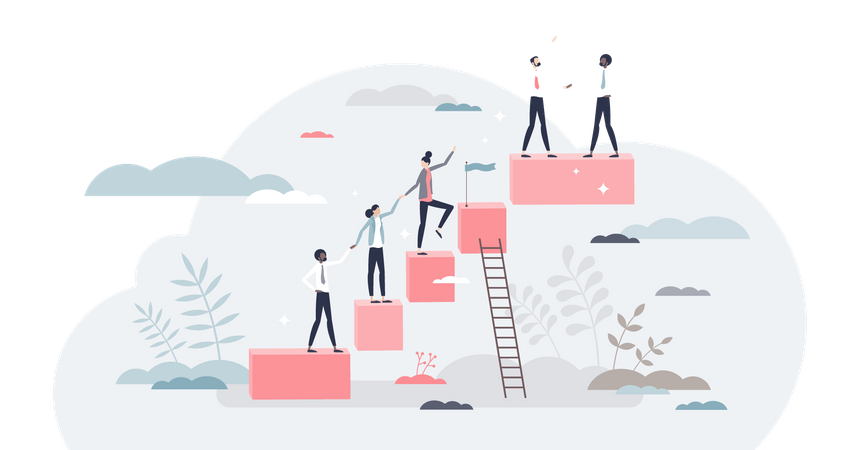 Onboarding neuer Mitarbeiter  Illustration