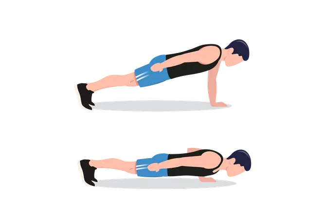 One-arm push-up  Illustration