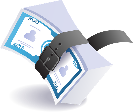 One bundle of banknotes  Illustration