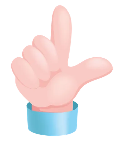 One Finger Gesture  Illustration