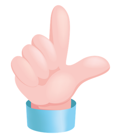 One Finger Gesture  Illustration