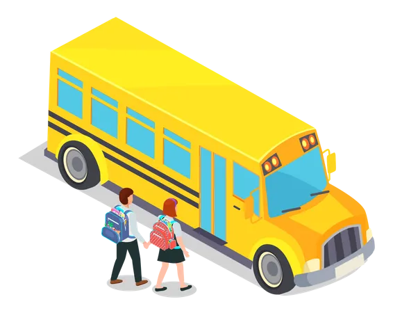 Ônibus escolar  Ilustração