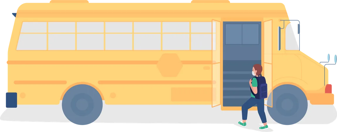 Ônibus escolar infantil  Ilustração