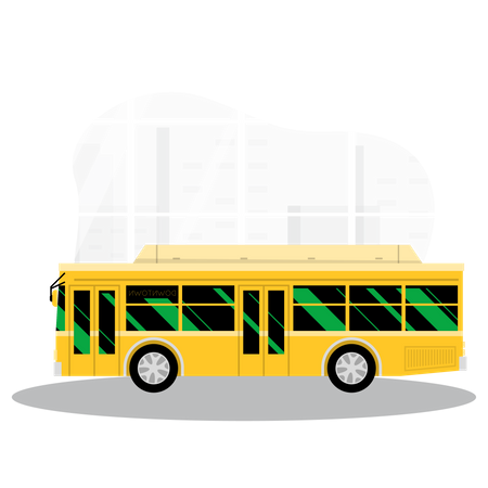 Ônibus público  Ilustração
