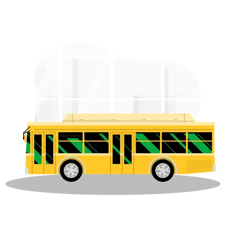 Ônibus público  Ilustração
