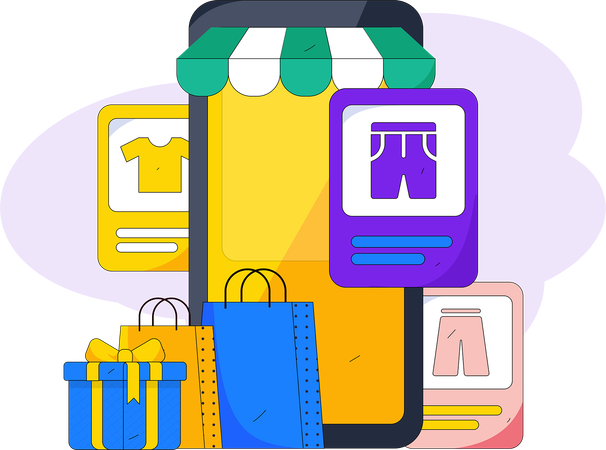 Onile shopping app  Illustration