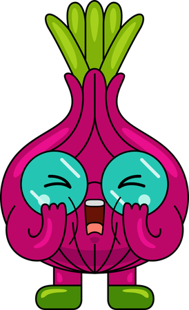 Onion Mascot Character shouting  Illustration