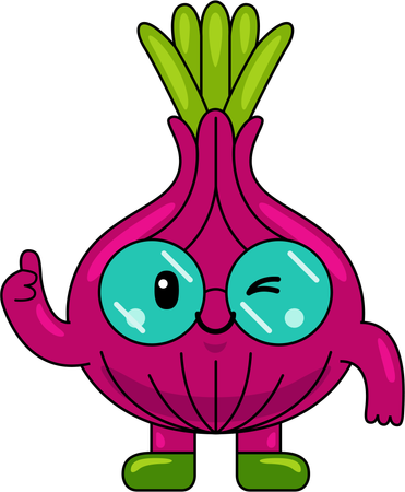 Onion Mascot Character showing thumbs up  Illustration