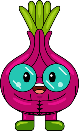 Onion Mascot Character standing  Illustration