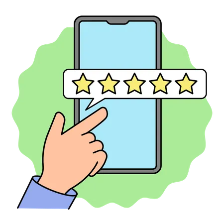 Online 5-star review  Illustration