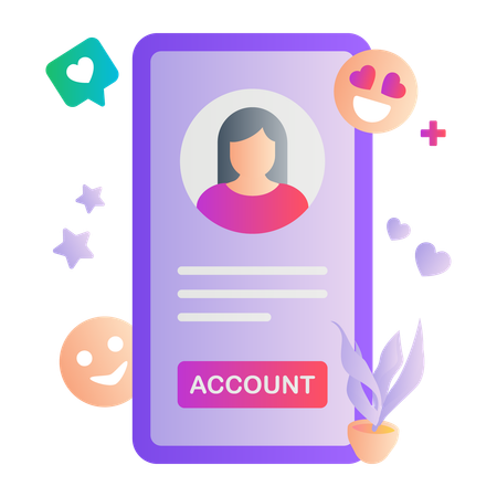 Online account  Illustration