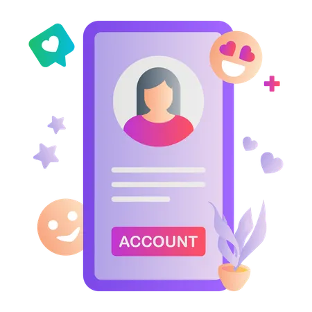 Online account  Illustration