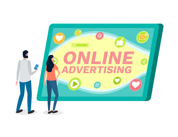 Online advertising  Illustration