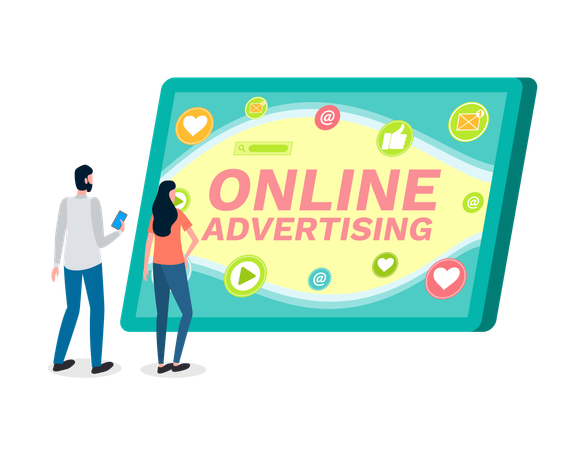 Online advertising  Illustration