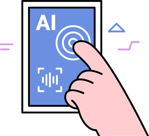 Analisi dell'intelligenza artificiale online  Illustration