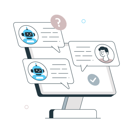 Online Ai Chat History  Illustration