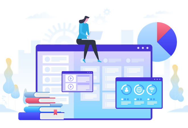 Online-Analyse-Dashboard  Illustration