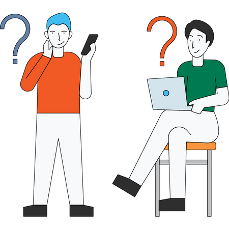 Online answers to questions Illustration