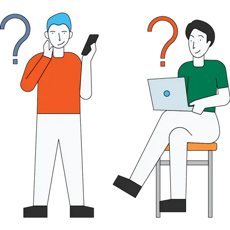 Online answers to questions Illustration