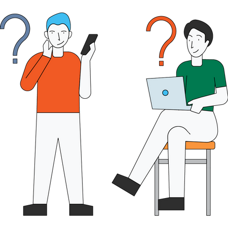 Online answers to questions  Illustration