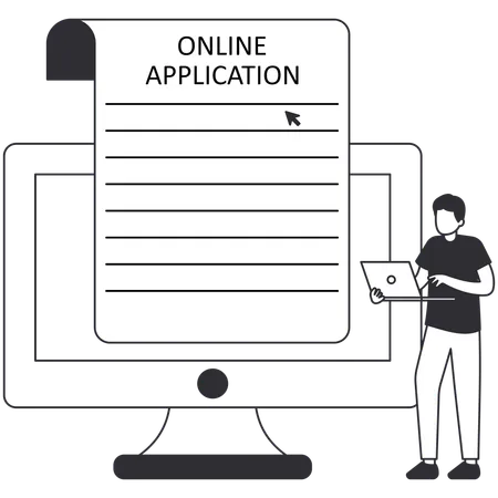 Online Application form  Illustration