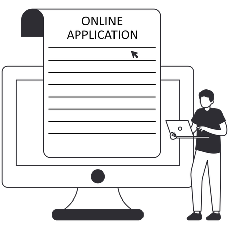 Online Application form  Illustration