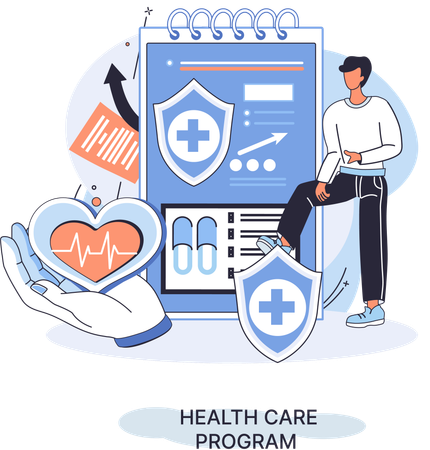 Online-Arztkonsultation  Illustration