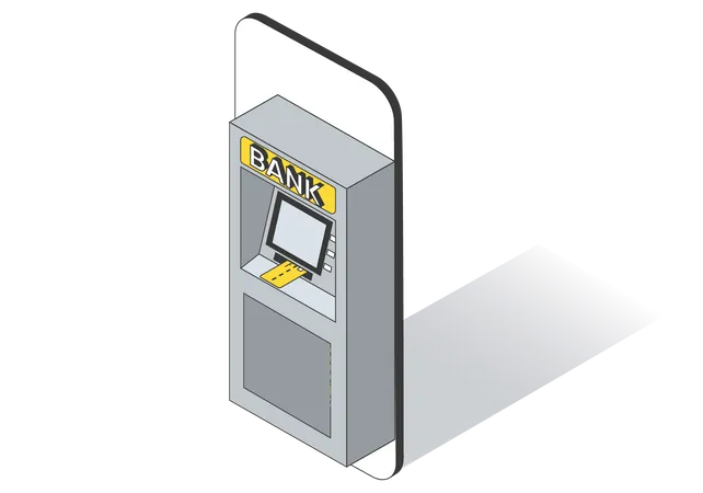 Online Atm  Illustration